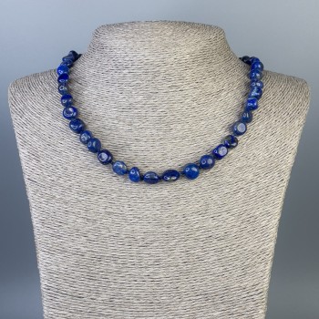 Lapis Lazuli Faceted Necklace, beads 11×8 mm and 10×6 mm, length 48 cm