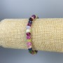 Bracelet with faceted tourmaline rondelles 6x5 mm, length 18 cm, stretch