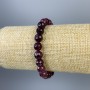 Bracelet Tourmaline Rubellite Faceted Bead 8mm, length 18cm, stretch