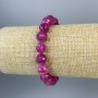 Bracelet with Tourmaline Faceted Bead 10mm, 18 cm Stretch