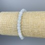 Bracelet with Aquamarine faceted beads, 6 mm diameter, 18 cm length, stretch