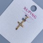Xuping Cross Pendant, diameter 9mm, length 20mm, 18K gold plating