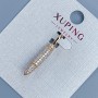 Pendant Xuping 'Sphere' with white crystals, diameter 4.5 mm, length 27 mm, 18K plating