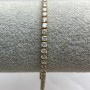 Xuping bracelet with white stones, 3 mm thick, 20 cm long, gold-plated