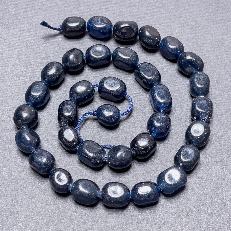 Quartz Beads (Imitation) on a Thread, Faceted, Diameter 10x7 mm, Length 37 cm