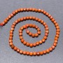Red Jasper Beads on Thread, Faceted Cube, 4 mm Diameter, 39 cm Length