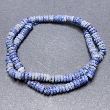 Sodalite Beads on Thread Rondelle, Diameter 6x2 mm+-, Length 39 cm+
