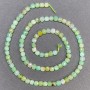 Chrysoprase beads on a thread, faceted cubes – diameter 4 mm, length 39 cm