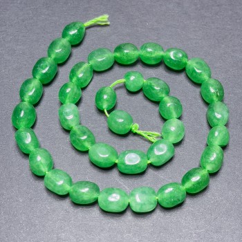 Beads Jade (Imitation) on a Thread, Faceted, 10×7 mm diameter, length 38 cm ±