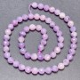 Lepidolite Beads on Thread, Faceted Spheres, 6 mm Diameter, 36 cm Long