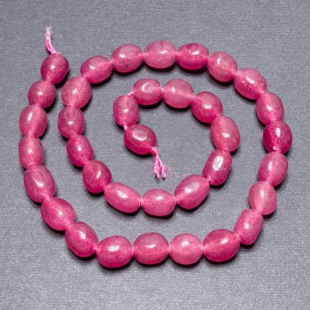 Faceted Tourmaline Beads on Thread, 10x8 mm diameter, 38 cm length