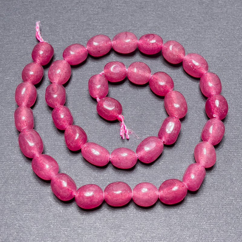 Faceted Tourmaline Beads on Thread, 10x8 mm diameter, 38 cm length