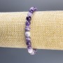 Amethyst Bracelet with Smooth Beads, 6mm Diameter, 18cm Stretch