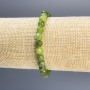 Jadeite Faceted Bead Bracelet, 6 mm Diameter, 18 cm Length, Stretch