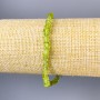 Chrysoprase Bracelet with Unpolished Stone, 5x5 mm Beads, 18 cm Length, Stretch