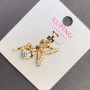 Xuping Pendant 'Fairy' with White Rhinestones, 17 mm Diameter, 30 mm Length, 18K Gold Plating