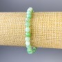 Emerald Bracelet, Faceted Bead, 6 mm Diameter, 18 cm Stretch