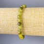 Grossular Bracelet (Green Garnet) Faceted Bead, 6 mm Diameter, 18 cm Length, Stretchy