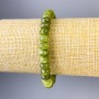 Jadeite Rondelle Bracelet, 8x5 mm diameter, 18 cm length with stretch