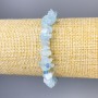 Aquamarine Chip Bracelet, 8x3 mm, 18 cm Stretch
