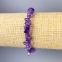 Amethyst Chip Bracelet, diameters 12×3 mm and 7×4 mm, length 18 cm, stretch
