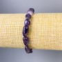 Amethyst Faceted Bracelet, 12x8 mm diameter, 18 cm length - stretch
