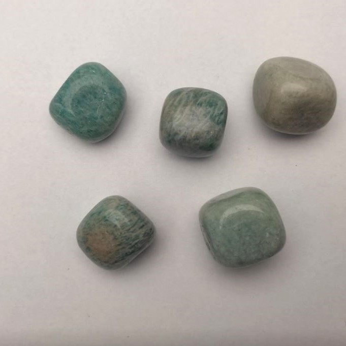 Souvenir natural Amazonite, tumbled 21x18mm (+-) 100 g pack