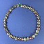Dragon Blood Jasper Heart Beads 12x12x6 mm +/- on thread, length 38 cm+