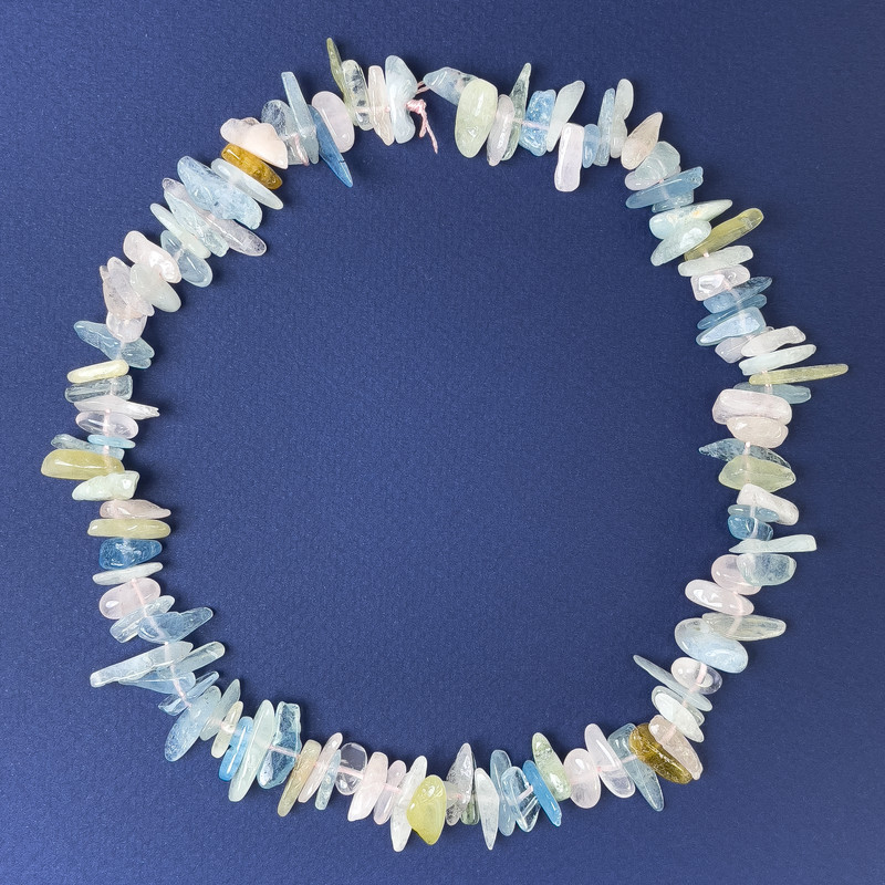 Morganite Nugget Beads, 'Needle' Shape, 11-20×3-5 mm, on Thread, Length 39 cm+