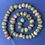 Heliotrope Jasper Oval Beads 10x7mm+- on Thread, 40cm Length