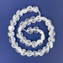 Natural heart-shaped rock crystal beads, 12x12x6 mm, on a thread, length 39 cm