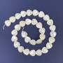 Natural Mother-of-Pearl Heart Beads 12x12x4 mm ± on Thread, Length 39 cm+