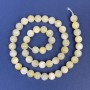 Natural mother-of-pearl beads, smooth round 8mm ± on a thread, length 39 cm ±