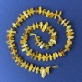 Amber Chip Beads 10x3 mm ± with Seed Beads, Diameter 3 mm ± on Thread, Length 38 cm ±