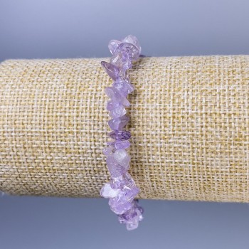 Amethyst Chip Bracelet, diameter 8x2 mm, length 18 cm, stretch