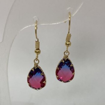 Drop Earrings Multicolor, diameter 10 mm, length 34 mm