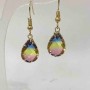 Drop Earrings Multicolor, diameter about 10 mm, length 34 mm