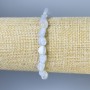 Chalcedony Faceted Bracelet, diameter 5-8×6 mm, length 18 mm, stretch
