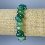 Green Agate Faceted Bracelet, diameter 9-14×7-9 mm, length 18 mm, stretch