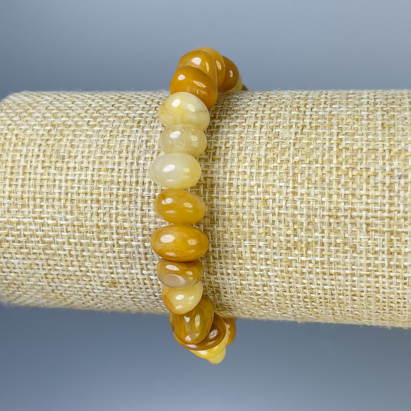 Agate rondelle bracelet, diameter 8-11×7 mm, length 18 mm, stretch