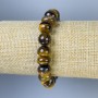 Tiger's Eye Bracelet, Faceted Beads, diameter 11×9 mm ±, length 18 mm ±, stretch