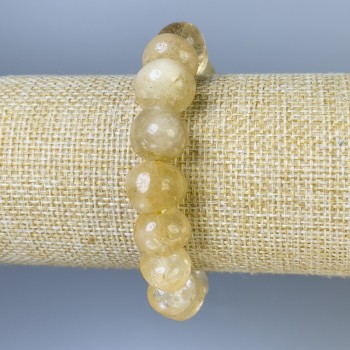 Citrine faceted bracelet, 13×10 mm, 18 mm length, stretch