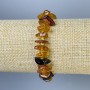Amber Chip Bracelet, diameter 7-13×2-4 mm +/- with beads, length 18 mm +/- stretch