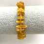Bracelet of amber crumb, diameter 9–12×2–4 mm ±, with beads, length 18 mm ±, stretch