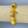 Amber crumb bracelet, diameter 8-12×2-4 mm ± with beads, length 18 mm ± stretch