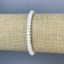 Bracelet with mother-of-pearl rondelle beads, diameter about 5×3 mm, length 18 mm, stretch
