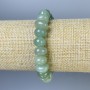 Jade Bracelet with Faceted Beads, Diameter 11x8 mm, Length 18 mm, Stretch