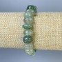 Faceted Jade Bracelet, 11×8 mm diameter, 18 mm length, stretch