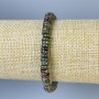 Dragon Blood Jasper Rondelle Bracelet, 6×2 mm beads, elastic