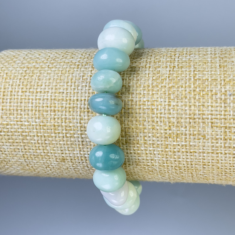 Larimar Bracelet, Faceted, Stretch